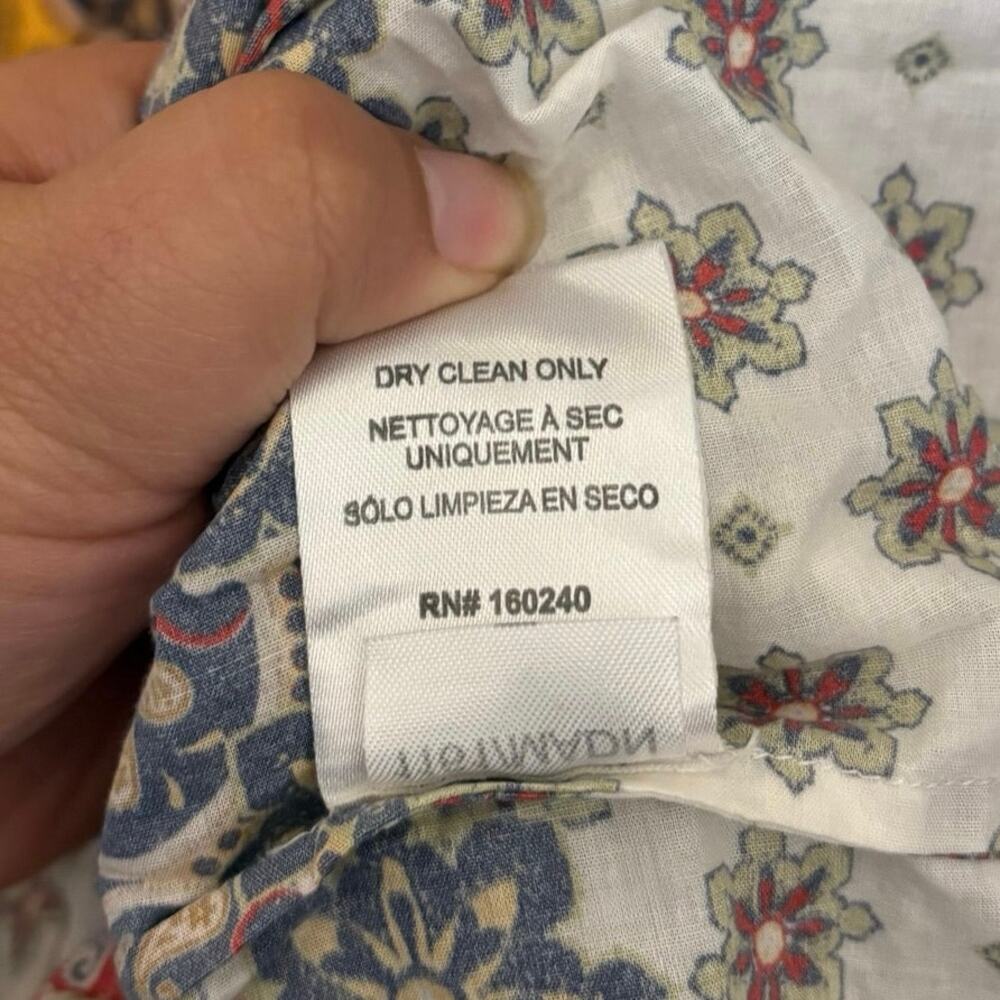 Cara Cara 100% Cotton Orange Brown Poppy Floral Mini Dress Size Medium - Picture 7 of 7